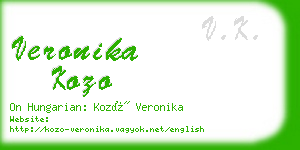 veronika kozo business card